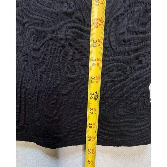 Adrianna Papell Bodycon Evening Dress Womens 6 Black Textured Sleeveless Sheath - Picture 7 of 13